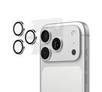 RhinoShield Argent Protections pour objectifs photo + protection du bloc photo arrière compatible avec [iPhone 17 Pro] | Protection complète, résistant aux rayures, outil d’alignement Inclus