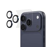 RhinoShield Bleu Protections pour objectifs photo + protection du bloc photo arrière compatible avec [iPhone 17 Pro] | Protection complète, résistant aux rayures, outil d’alignement Inclus