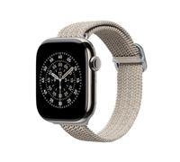 RhinoShield Bracelet Tressé pour Apple Watch Series 11/10 (42mm) + Series 9/8 / 7 (41mm) + Series 6/5 / 4 / SE 3 / SE 2 / SE (40mm) + Series 3/2 / 1 (38mm) | Doux et Extensible - Beige Sable