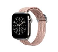 RhinoShield Bracelet Tressé pour Apple Watch Series 11/10 (42mm) + Series 9/8 / 7 (41mm) + Series 6/5 / 4 / SE 3 / SE 2 / SE (40mm) + Series 3/2 / 1 (38mm) | Doux et Extensible - Rose
