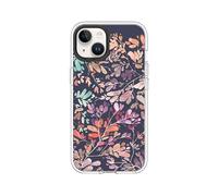 RHINOSHIELD Clear compatible avec [iPhone 13/14] | Résiste au jaunissement, haute transparence, coque de protection personnalisable Clear - Noir Contour objectifs photo [Vibrant Garden of RhinoShield]