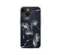 RhinoShield Clear Compatible avec [iPhone 13/14] | Résiste au jaunissement, Haute Transparence, Coque de Protection Personnalisable Clear - Noir Contour objectifs Photo [Dandelion in The Wind]