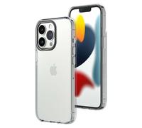RHINOSHIELD Clear Compatible avec [iPhone 13 Pro] Résiste au jaunissement, Haute Transparence, Coque de Protection Personnalisable Clear - Contour objectifs Photo Noir