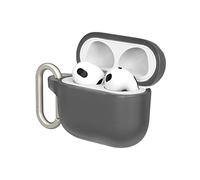 RhinoShield Coque avec Mousqueton Compatible avec Apple [AirPods 3] | Protection de qualité Militaire Contre Les Chocs, résistante aux Rayures, Chargement sans Fil - [Noir Classic, Standard Set]