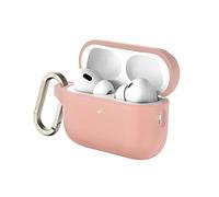RHINOSHIELD Coque avec Mousqueton Compatible avec Apple [ AirPods Pro 2 ] | Protection de qualité Militaire Contre Les Chocs, résistante aux Rayures, Chargement sans Fil - [Rose Poudré, Standard Set]