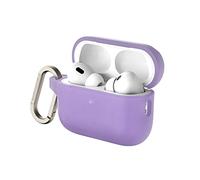 RHINOSHIELD coque avec mousqueton compatible avec Apple [ AirPods Pro 2 ] | Protection de qualité militaire contre les chocs, résistante aux rayures, chargement sans fil - [Violet Lilas, Standard Set]