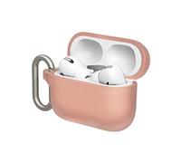 RHINOSHIELD Coque avec Mousqueton Compatible avec Apple [AirPods Pro] | Protection de qualité Militaire Contre Les Chocs, résistante aux Rayures, Chargement sans Fil - [Rose Poudré, Standard Set]