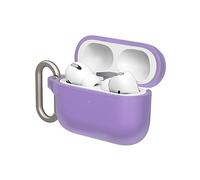 RHINOSHIELD Coque avec Mousqueton Compatible avec Apple [AirPods Pro] | Protection de qualité Militaire Contre Les Chocs, résistante aux Rayures, Chargement sans Fil - [Violet Lilas, Standard Set]