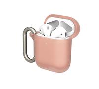 RHINOSHIELD Coque avec Mousqueton Compatible avec Apple [AirPods Séries 2/1] |Protection de qualité Militaire Contre Les Chocs,résistante aux Rayures,Chargement sans Fil -[Rose Poudré,Standard Set]