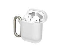 RHINOSHIELD Coque avec Mousqueton Compatible avec Apple [AirPods Séries 2/1]|Protection de qualité Militaire Contre Les Chocs,résistante aux Rayures,Chargement sans Fil -[Transparente,Standard Set]