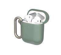RHINOSHIELD Coque avec Mousqueton Compatible avec Apple [AirPods Séries 2/1] | Protection de qualité Militaire Contre Les Chocs, résistante aux Rayures,Chargement sans Fil -[Vert Sauge,Standard Set]