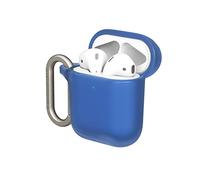 RHINOSHIELD Coque avec Mousqueton Compatible avec Apple [AirPods Séries 2/1] | Protection de qualité Militaire Contre Les Chocs,résistante aux Rayures,Chargement sans Fil -[Bleu Cobalt,Standard Set]