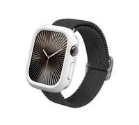 RhinoShield Coque Bumper Compatible avec Apple Watch Series 11/10 [42mm] | CrashGuard NX - Protection Fine, Personnalisable avec Technologie d'absorption des Chocs, Non dérapant - Blanc