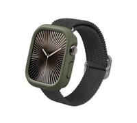 RhinoShield Coque Bumper Compatible avec Apple Watch Series 11/10 [42mm] | CrashGuard NX - Protection Fine, Personnalisable avec Technologie d'absorption des Chocs, Non dérapant - Vert algue