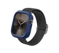 RhinoShield Coque Bumper Compatible avec Apple Watch Series 11/10 [42mm] | CrashGuard NX - Protection Fine, Personnalisable avec Technologie d'absorption des Chocs, Non dérapant - Bleu Outremer