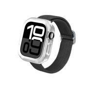 RhinoShield Coque Bumper Compatible avec Apple Watch Series 11/10 [46mm] | CrashGuard NX - Protection Fine, Personnalisable avec Technologie d'absorption des Chocs, Non dérapant - Transparent