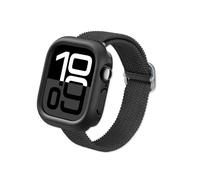 RhinoShield Coque Bumper Compatible avec Apple Watch Series 11/10 [46mm] | CrashGuard NX - Protection Fine, Personnalisable avec Technologie d'absorption des Chocs, Non dérapant - Noir