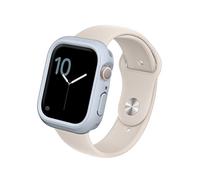 RHINOSHIELD Coque Bumper Compatible avec Apple Watch Séries 9/8 / 7 [45mm] | CrashGuard NX - Protection Fine, Personnalisable avec Technologie d'absorption des Chocs, Non dérapant - Gris Argent