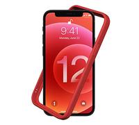 RhinoShield Coque Bumper Compatible avec [iPhone 12/12 Pro] | CrashGuard NX - Protection Fine Personnalisable - Absorption des Chocs [sans BPA] - Rouge