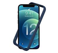 RhinoShield Coque Bumper Compatible avec [iPhone 12/12 Pro] | CrashGuard NX - Protection Fine Personnalisable - Absorption des Chocs [sans BPA] - Bleu Marine