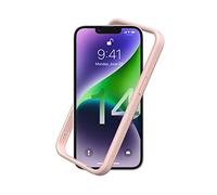 RhinoShield Coque Bumper Compatible avec [iPhone 14] | CrashGuard NX - Protection Fine Personnalisable - Absorption des Chocs [sans BPA] - Rose Poudré