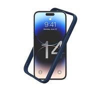 RhinoShield Coque Bumper Compatible avec [iPhone 14 Pro Max] | CrashGuard NX - Protection Fine Personnalisable - Absorption des Chocs [sans BPA] - Bleu Marine