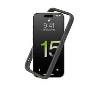 RhinoShield Coque Bumper Compatible avec [iPhone 15] | CrashGuard - Protection Fine Personnalisable - Absorption des Chocs [sans BPA] - Graphite