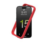 RhinoShield Coque Bumper Compatible avec [iPhone 15 Pro] | CrashGuard - Protection Fine Personnalisable - Absorption des Chocs [sans BPA] - Rouge