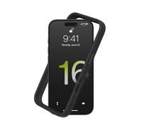 RhinoShield Coque Bumper Compatible avec [iPhone 16 Pro] | CrashGuard - Protection Fine Personnalisable - Absorption des Chocs [sans BPA] - Noir