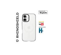 RhinoShield Coque Clear avec Bouton de contrôle caméra Compatible MagSafe pour [iPhone 16] Magnétisme supérieur, résistance au jaunissement, Protection renforcée - Anneau caméra Noir