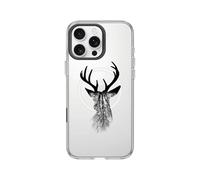 RhinoShield Coque Clear avec Bouton de contrôle caméra Compatible MagSafe pour [iPhone 16 Pro Max] | Magnétisme supérieur, Protection renforcée - Anneau caméra Noir [Deer Woods]