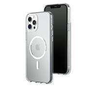 RhinoShield Coque Clear Compatible avec Magsafe pour [iPhone 12 Pro Max] | Force magnétique supérieure, Haute Transparence et résiste au jaunissement. Personnalisable - Contour objectifs Photo Blanc