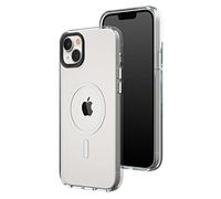 RhinoShield Coque Clear Compatible avec Magsafe pour [iPhone 14 Plus] | Force magnétique supérieure, Haute Transparence et résiste au jaunissement. Personnalisable - Noir Contour objectifs Photo