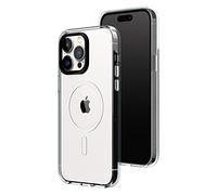 RhinoShield Coque Clear Compatible avec Magsafe pour [iPhone 14 Pro Max] | Force magnétique supérieure, Haute Transparence et résiste au jaunissement. Personnalisable - Noir Contour objectifs Photo