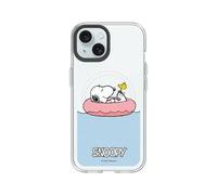 RhinoShield Coque Clear Compatible avec Magsafe pour [iPhone 15] | Force magnétique supérieure, Haute Transparence et résiste au jaunissement. - [Snoopy/Moment Détente]