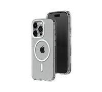 RhinoShield Coque Clear Compatible avec Magsafe pour [iPhone 15 Pro] | Force magnétique supérieure, Haute Transparence et résiste au jaunissement. Personnalisable - Blanc Contour objectifs Photo