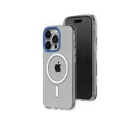 RhinoShield Coque Clear Compatible avec Magsafe pour[iPhone 15 Pro Max]|Force magnétique supérieure,Haute Transparence et résiste au jaunissement.Personnalisable-Bleu Cobalt Contour objectifs Photo