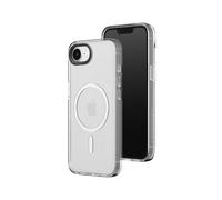 RhinoShield Coque Clear Compatible avec Magsafe pour [iPhone 16e] | Force magnétique supérieure, Haute Transparence et résiste au jaunissement. Personnalisable - Noir Contour objectifs Photo