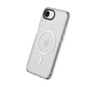 RhinoShield Coque Clear Compatible avec Magsafe pour [iPhone 16e] | Force magnétique supérieure, Haute Transparence et résiste au jaunissement. Personnalisable - Noir Contour objectifs Photo