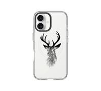 RhinoShield Coque Clear Compatible MagSafe pour [iPhone 16] | Magnétisme supérieur, résistance au jaunissement, Protection renforcée, découpe Bouton contrôle caméra - Anneau caméra Noir[Deer Woods]