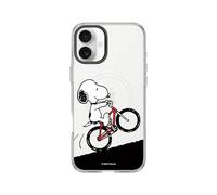 RhinoShield Coque Clear Compatible MagSafe pour [iPhone 16 Plus] | Magnétisme supérieur, résistance au jaunissement, découpe Bouton contrôle caméra - Anneau caméra Noir[Snoopy/Journée à vélo]