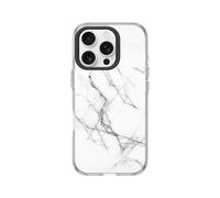 RhinoShield Coque Clear Compatible MagSafe pour [iPhone 16 Pro] | Magnétisme supérieur, résistance au jaunissement, découpe Bouton contrôle caméra - Anneau caméra Noir[Roma Marble]