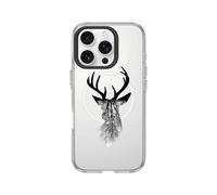 RhinoShield Coque Clear Compatible MagSafe pour [iPhone 16 Pro Max] | Magnétisme supérieur, résistance au jaunissement, découpe Bouton contrôle caméra - Anneau caméra Noir[Deer Woods]