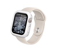RhinoShield Coque Bumper Compatible avec Apple Watch Séries 9/8 / 7 [45mm] | CrashGuard NX - Protection Fine, Personnalisable avec Technologie d'absorption des Chocs, Non dérapant - Blanc Classic