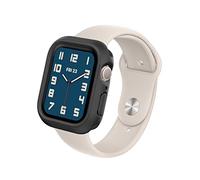 RHINOSHIELD Coque Bumper Compatible avec Apple Watch Séries 9/8 / 7 [45mm] | CrashGuard NX - Protection Fine, Personnalisable avec Technologie d'absorption des Chocs, Non dérapant - Noir Classic