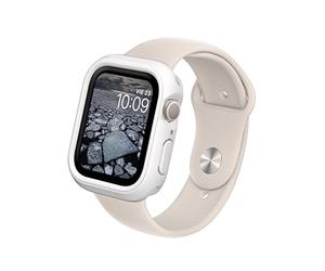 RhinoShield Coque Compatible avec Apple Watch Séries 9/8 / 7 [45mm] | Protection Fine, légère et résistant aux Chocs - Blanc Classic