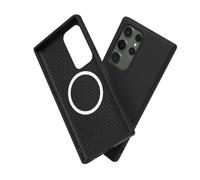 RhinoShield Coque Compatible avec [Galaxy S23 Ultra] | SolidSuit Compatible avec Magsafe - Coque Fine avec Technologie d'absorption des Chocs et Finition Premium Mate - Classique Noir