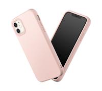 RhinoShield Coque Compatible avec [iPhone 11] SolidSuit - Coque Fine avec Technologie d'absorption des Chocs et Finition Premium Mate, Contour Objectif Photo Interchangeable - Rose Poudré