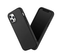 RHINOSHIELD Coque Compatible avec [iPhone 12/12 Pro] | SolidSuit-Coque Fine avec Technologie d'absorption des Chocs et Finition Premium Mate, Contour Objectif Photo Interchangeable - Noir Classic