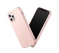 RHINOSHIELD Coque Compatible avec [iPhone 12/12 Pro] | SolidSuit-Coque Fine avec Technologie d'absorption des Chocs et Finition Premium Mate, Contour Objectif Photo Interchangeable - Rose Poudré